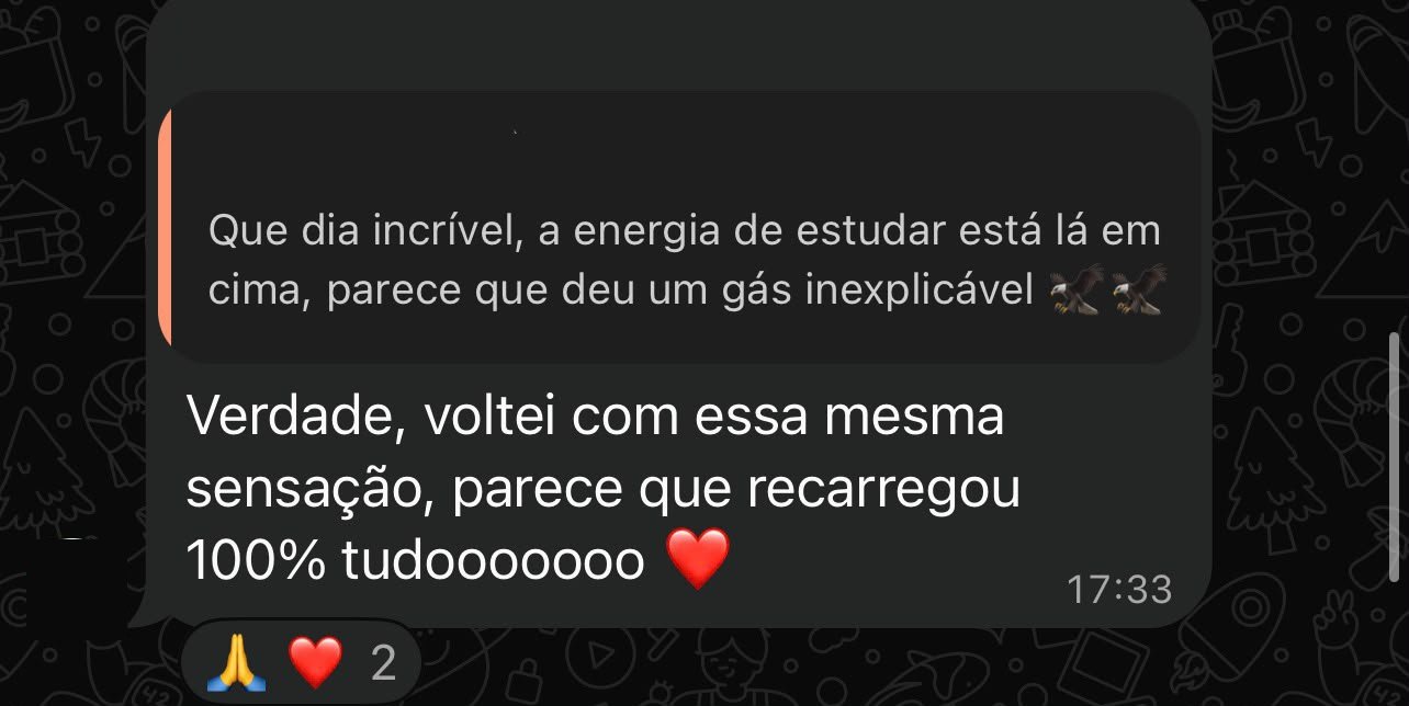 Aluna: voltei com a sensação de ter recarregado tudo